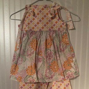 Nain And Joe By Hannah Kate Girls Orange Pink Gray